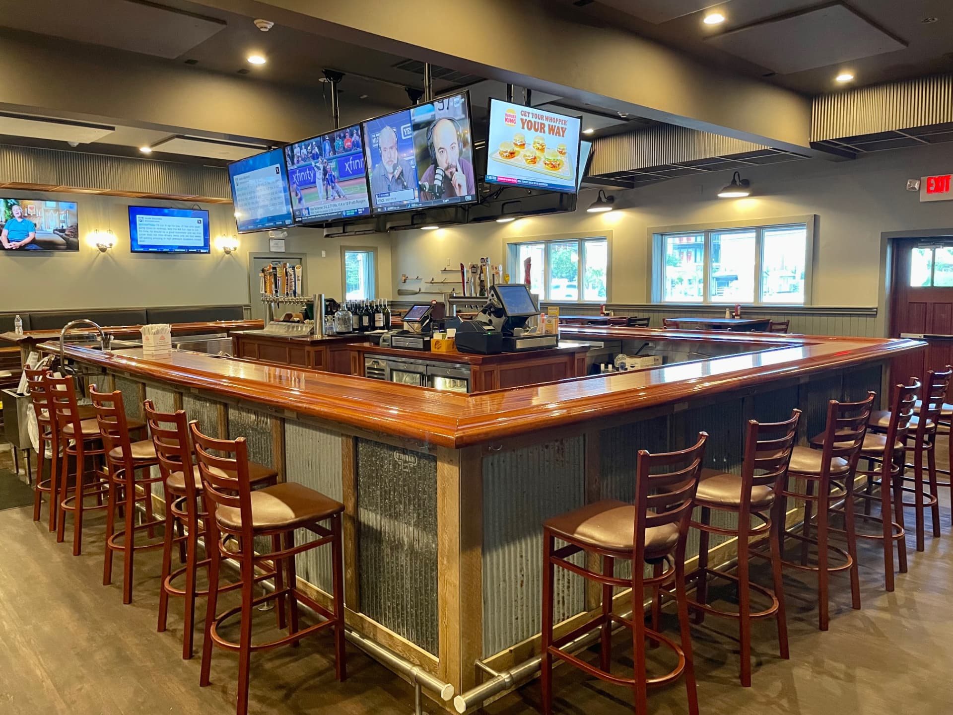 The Chapter House wraparound bar and screens