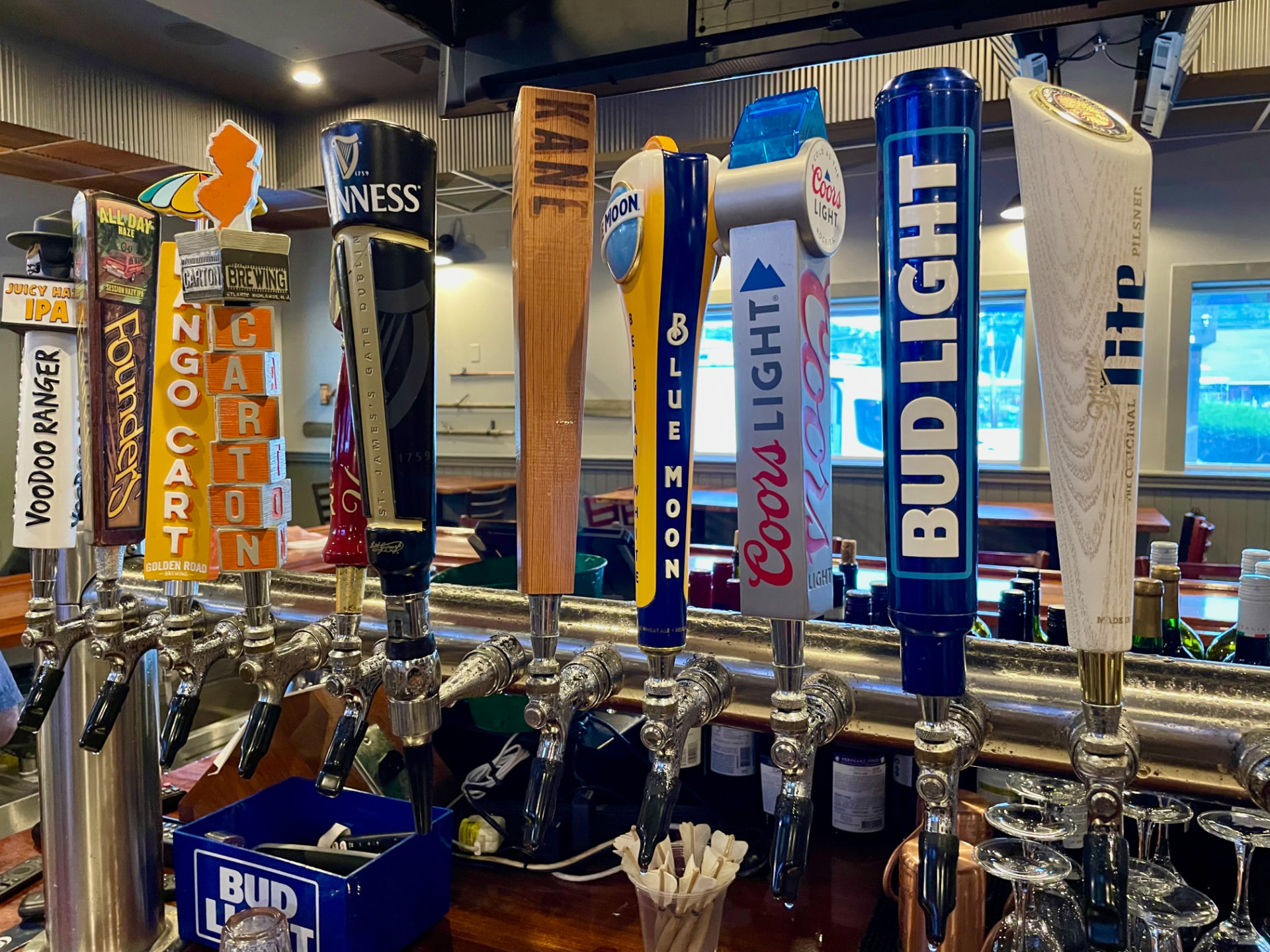 Beer taps at The Chapter House bar