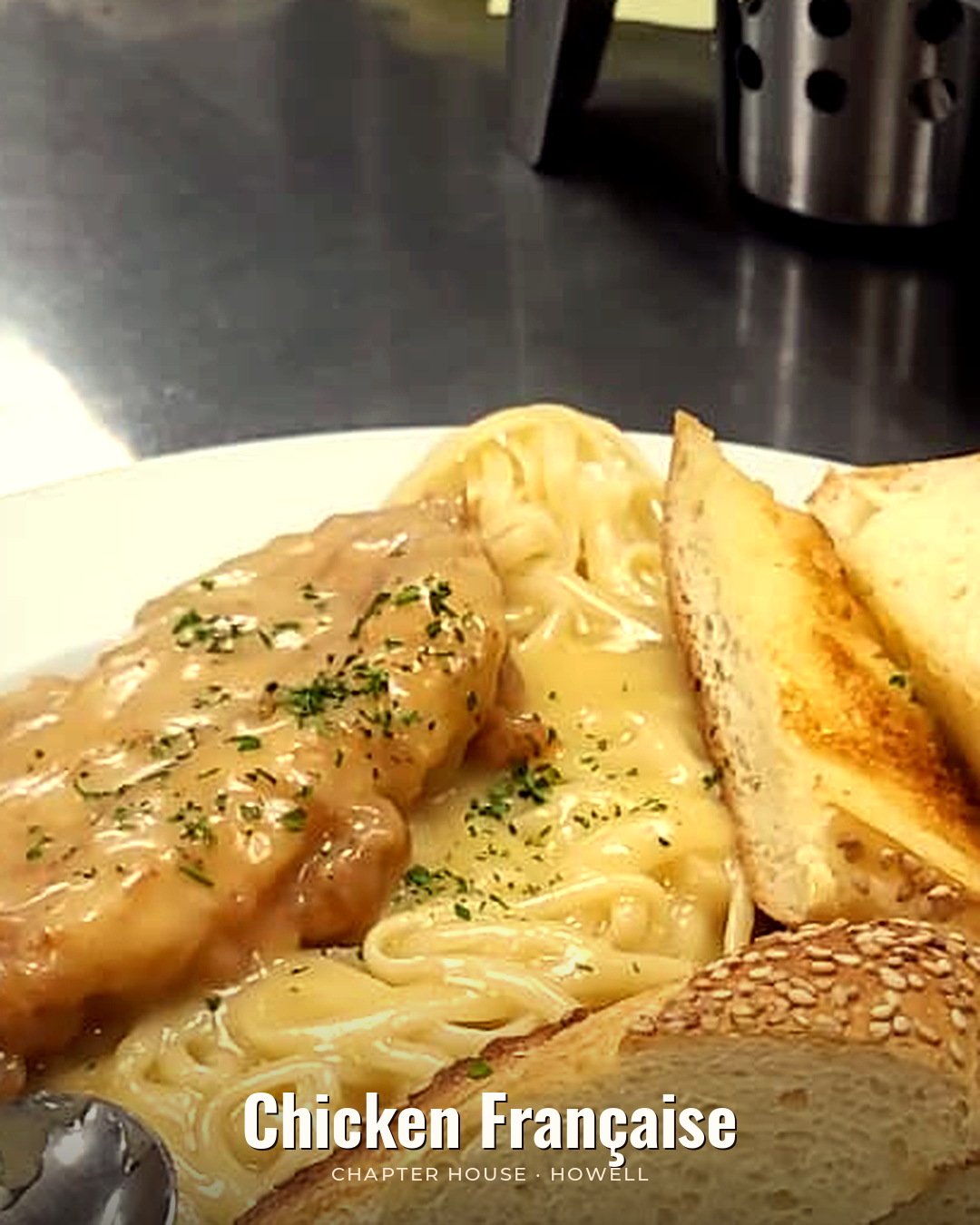 Chicken Francaise at The Chapter House